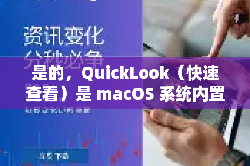 是的，QuickLook（快速查看）是 macOS 系统内置的核心功能，所有 Mac 电脑都原生支持。你只需选中文件，然后按一下 空格键，就可以快速预览绝大多数文件的内容，而无需打开专门的应用程序