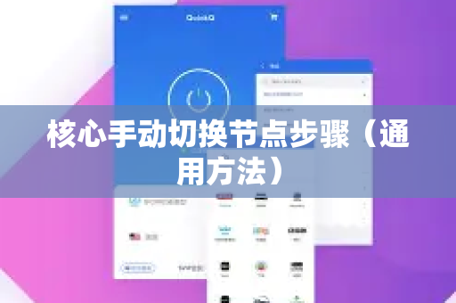 核心手动切换节点步骤（通用方法）-第1张图片-QuickQ加速器下载_QuickQ官方网站正版