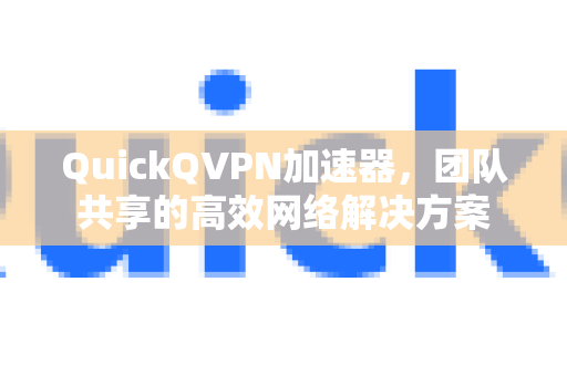 QuickQVPN加速器，团队共享的高效网络解决方案